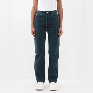 NWT RE/DONE 90s High Rise Loose Jeans in Evergreen